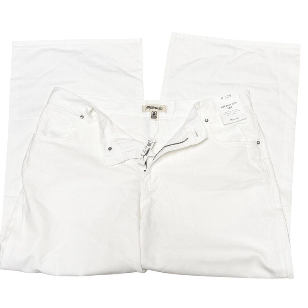 Madewell Superwide Leg Jeans Tile White High Rise 32P NWT - Picture 6 of 7